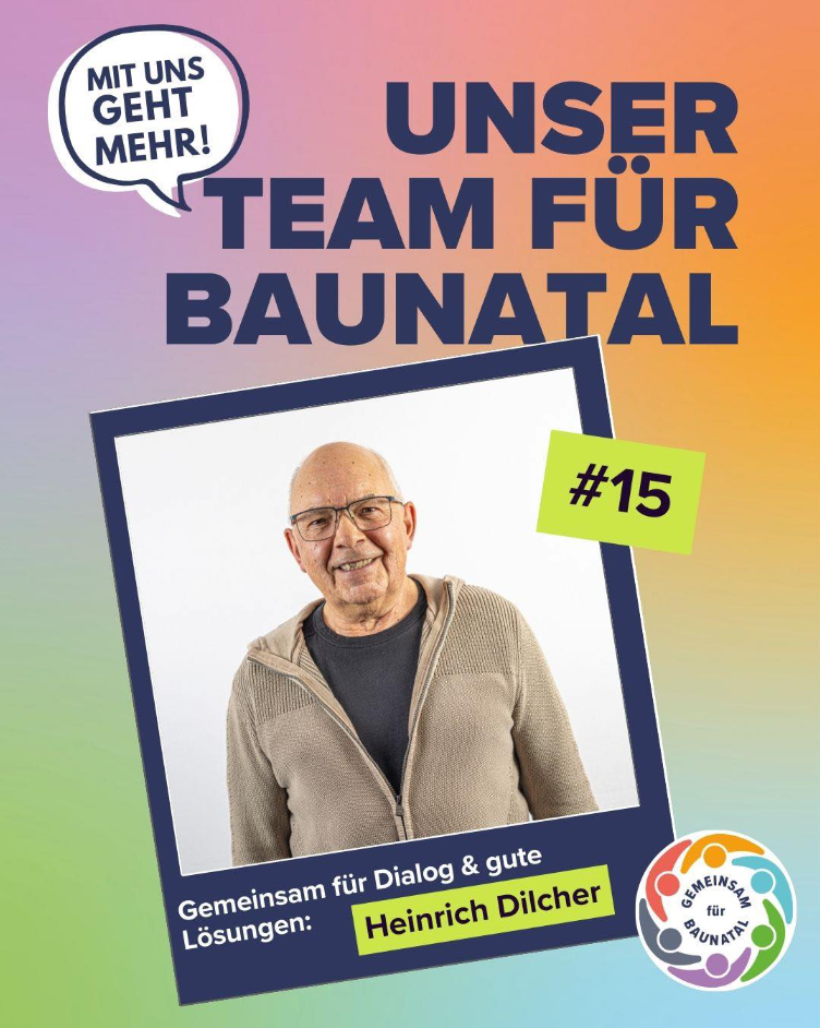 Heinrich Dilcher wohnt seit über zwanzig Jahren in Kirchbauna. Seit 1994 ist er selbstständig. Im Ruhestand arbeitet er weiterhin.