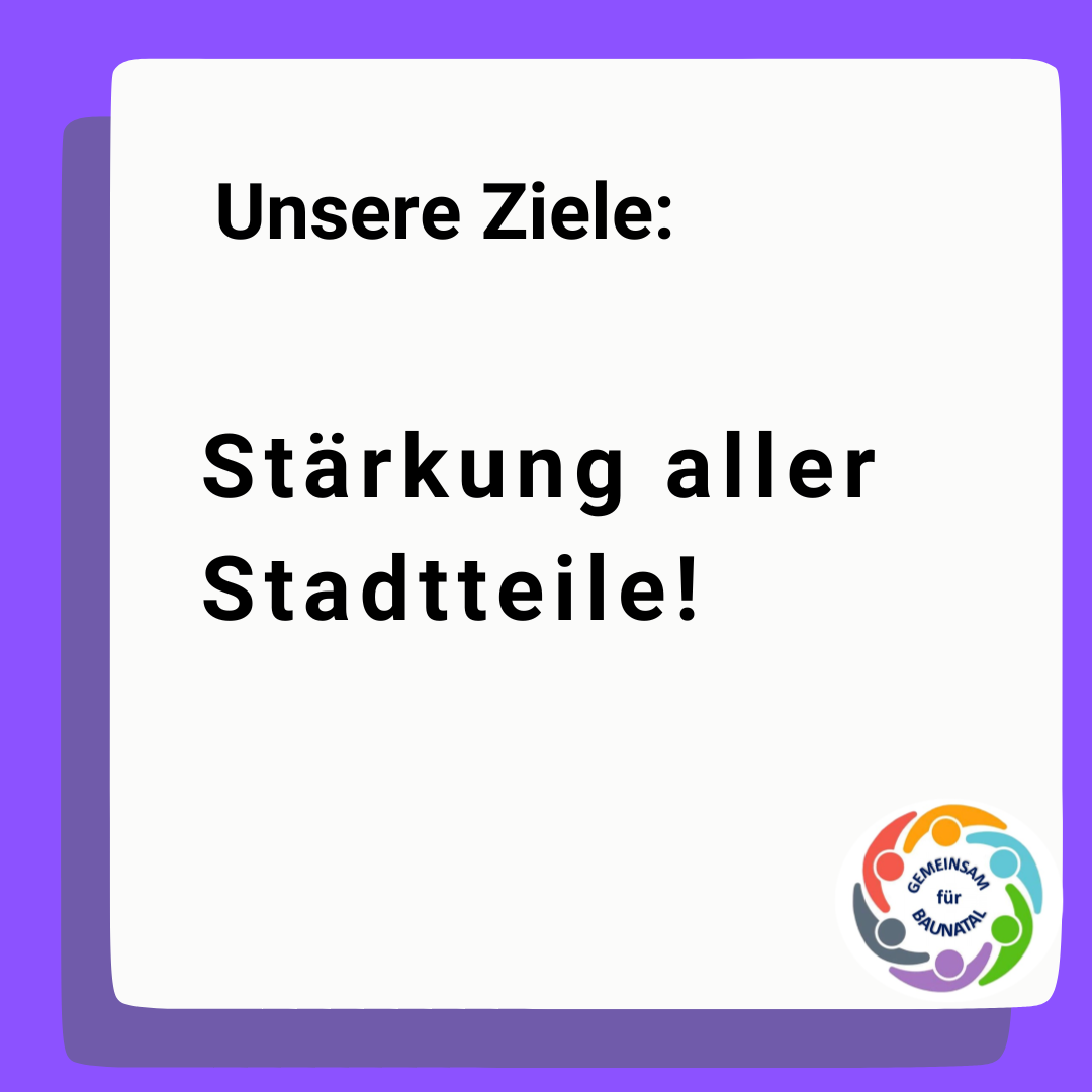 GEMEINSAM für BAUNATAL - Unsere Ziele GEMEINSAM für BAUNATAL - Unsere Ziele