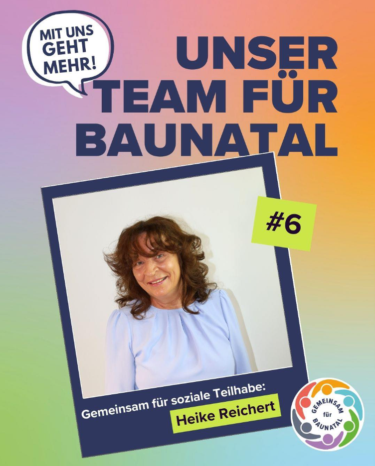 Heike Reichert lebt in Altenbauna und blickt auf über 30 Jahre Berufserfahrung in der Stadtverwaltung Baunatal zurück.