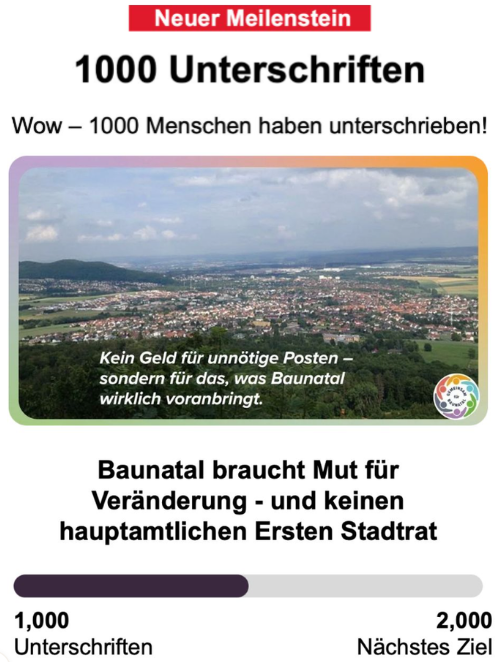 GEMEINSAM für BAUNATAL - Petition gegen Ersten Stadtrat GEMEINSAM für BAUNATAL - Petition gegen Ersten Stadtrat