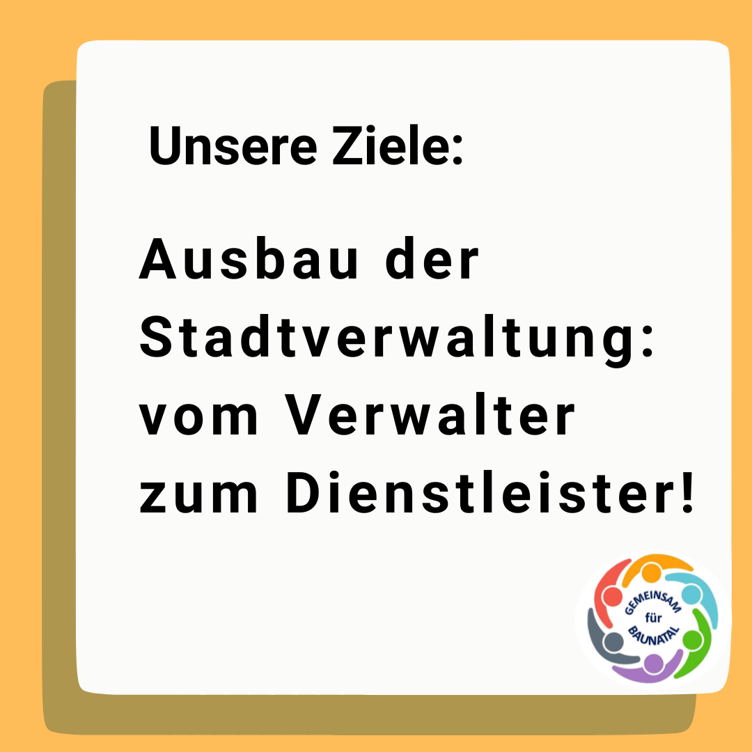 GEMEINSAM für BAUNATAL - Unsere Ziele GEMEINSAM für BAUNATAL - Unsere Ziele