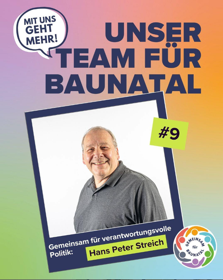 Hans Peter Streich, in Großenritte aufgewachsen, lebt in Altenbauna. Seit vielen Jahren engagiert er sich in verschiedenen Ehrenämtern.